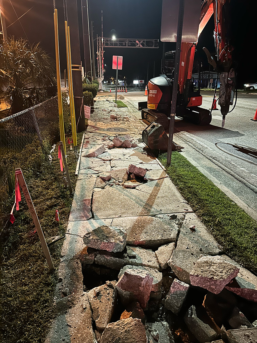 DOT certified city sidewalk work