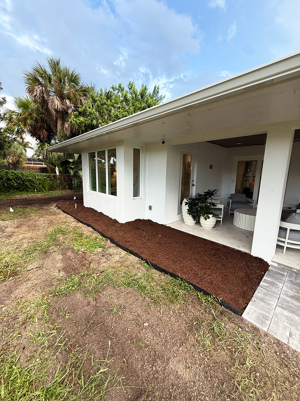 Mulching and landscaping